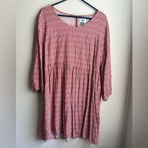 Red Patterned Women's Dress